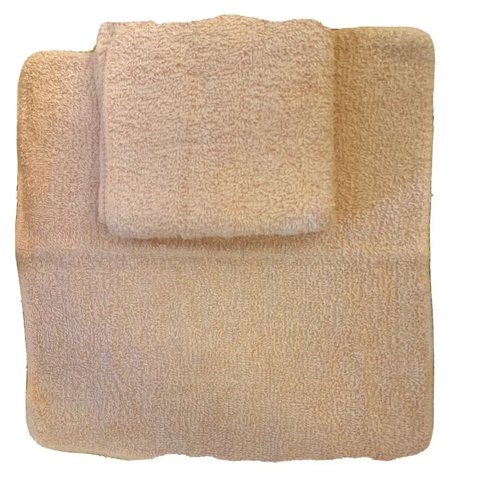 COPY - New Peach Pink Wash Cloths 12”x 12” Face Towels shop towels rags PACK O…
